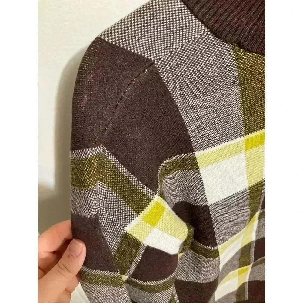 Tahari Plaid Turtleneck Sweater for Women Size Small - Picture 7 of 10